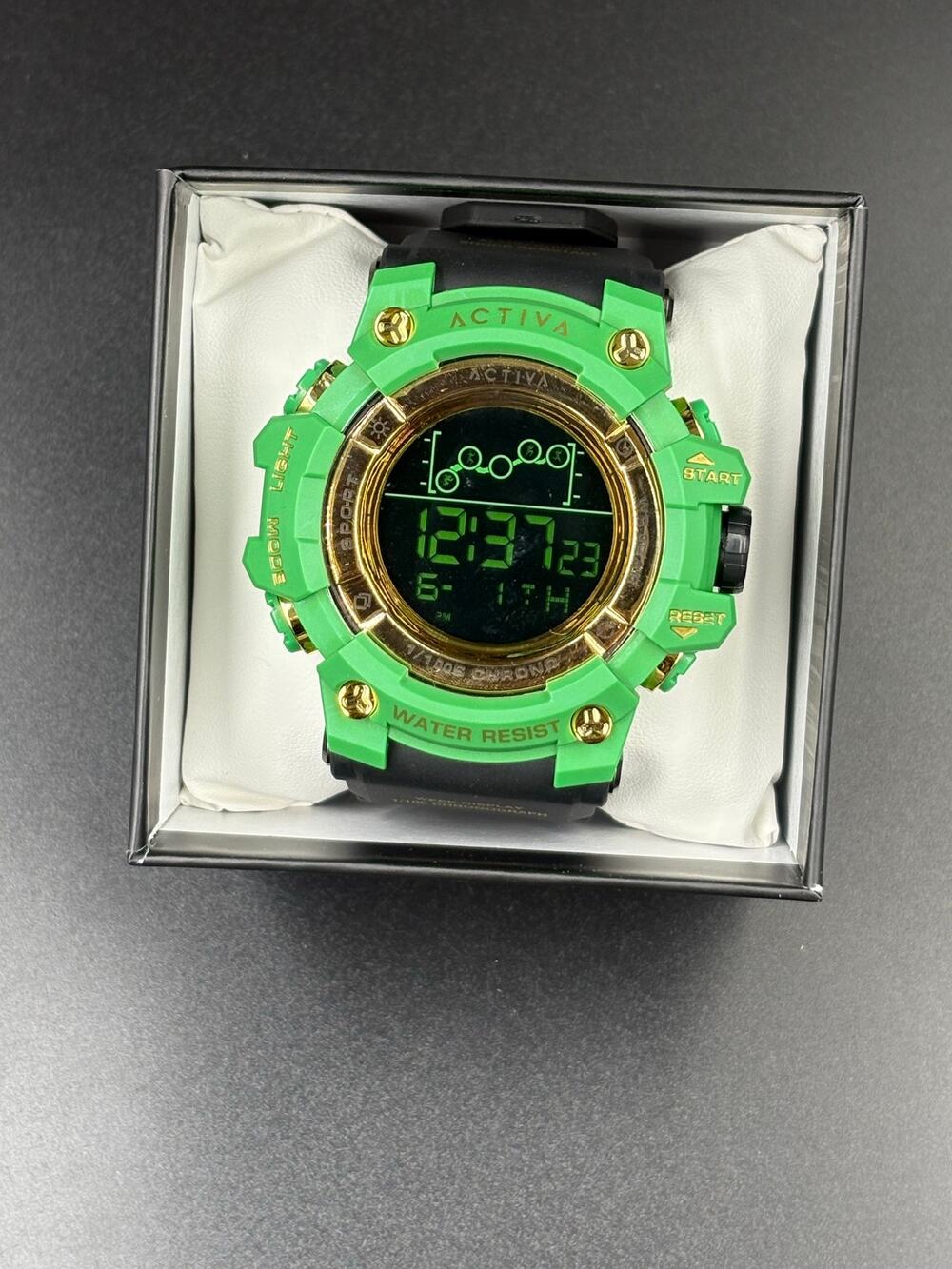 Activa Summit X Invicta Unisex Digital Watch 50mm Green/Black Model ACW8082 New
